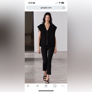 Zara oversized Jaquard knit vest. Size S/M. NWT. BLACK.